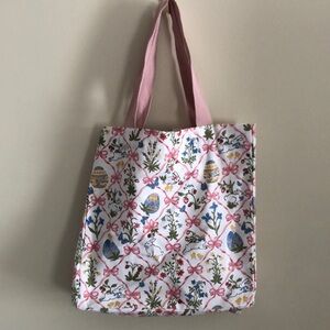 Bunnies and Bows Reusable Canvas Tote Bag